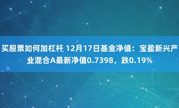 买股票如何加杠杆 12月17日基金净值：宝盈新兴产业混合A最新净值0.7398，跌0.19%